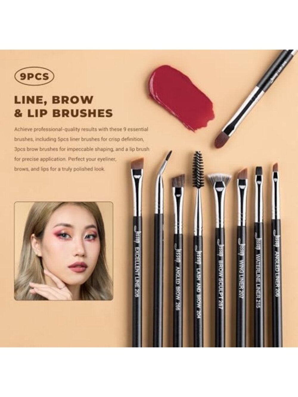 Professional Makeup Brush Set, 35pcs Face & Eye Brushes - Pattern T342 - Picture 5 of 6